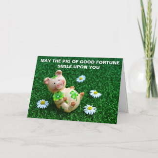 PIG OF FORTUNE SAINT PATRICK'S DAY CARD