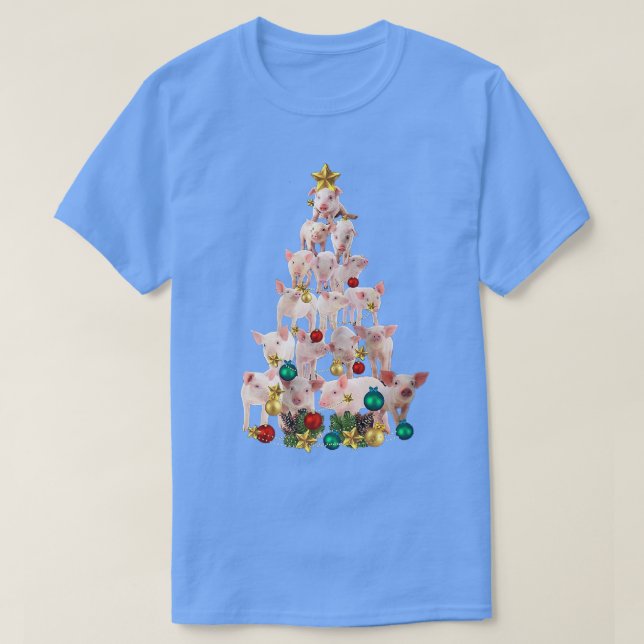 Pig Ornament Decoration Christmas Tree Merry Pigma T-Shirt (Design Front)