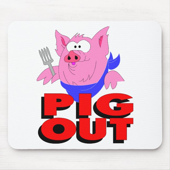 pig out mouse pad (Front)