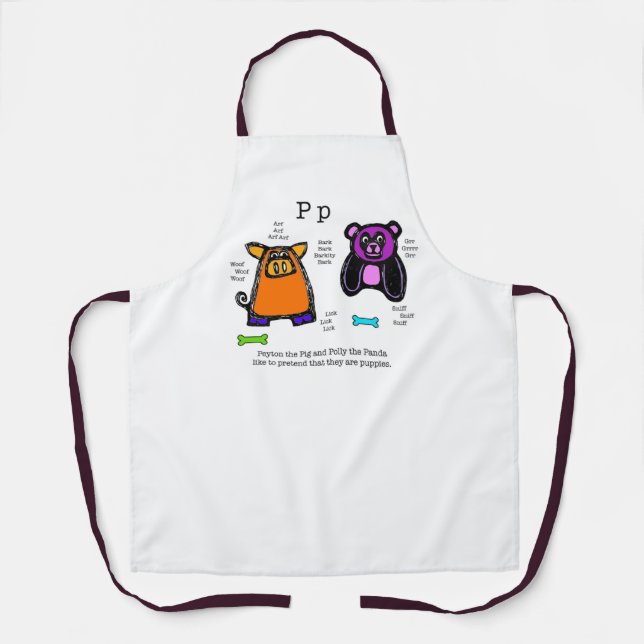 Pig & Panda Apron (Front)
