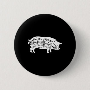 Pig Parts Filipino Food Bbq Pinoy Adobo Funny Pork 6 Cm Round Badge