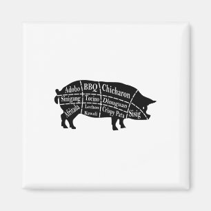 Pig Parts Filipino Food Bbq Pinoy Adobo Funny Pork Magnet