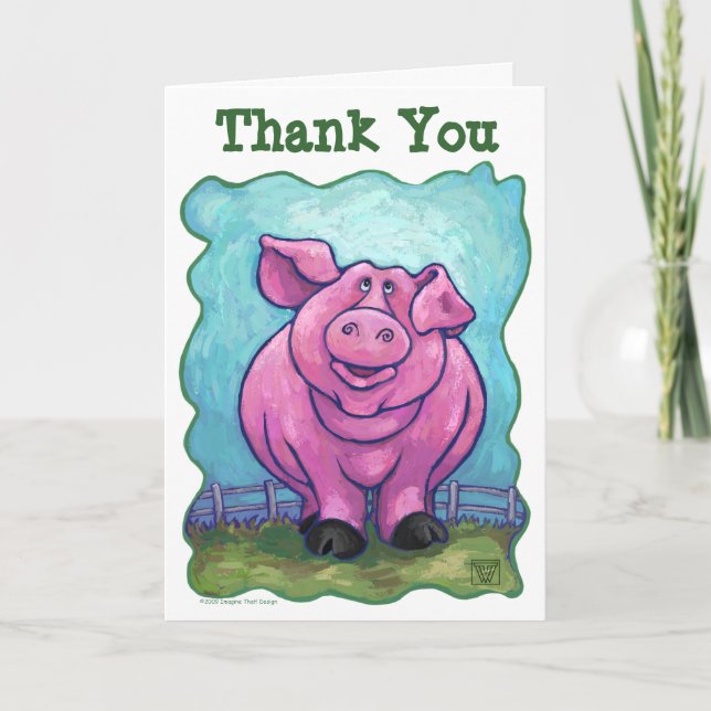 Pig Party Centre Card (Front)