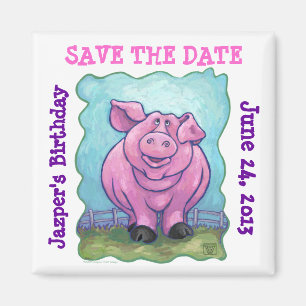 Pig Party Centre Magnet