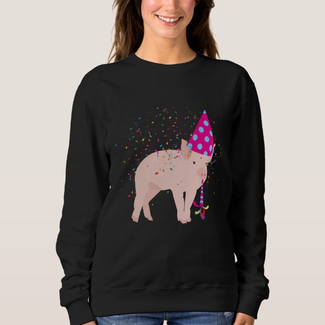 Pig Partying - Animals Having a Party Sweatshirt (Front)