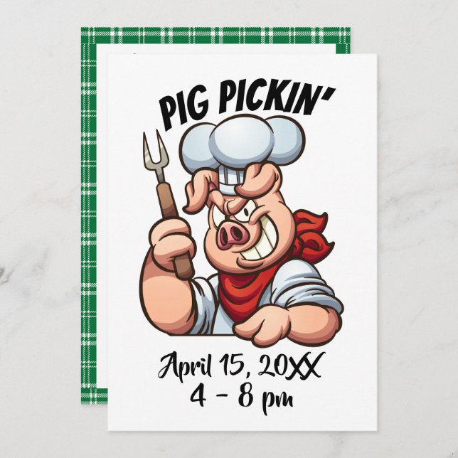 PIG PICKIN' Invitation (Front/Back)
