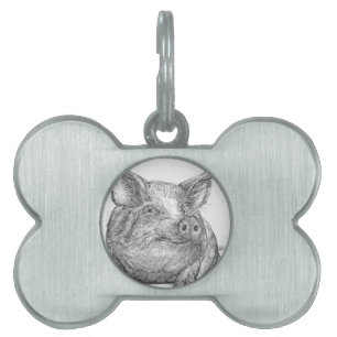 Pig Piglet Pet Name Tag