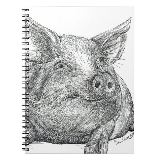 Pig Piglet Spiral Notebook (Front)