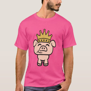 Pig Queen Crown King Prince Princess Cute Piggy Pi T-Shirt