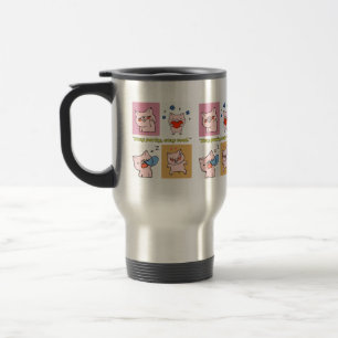 pig quote faces travel mug