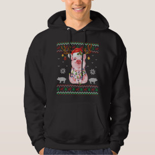 Pig Reindeer Santa Xmas Light Ugly Sweater Christm