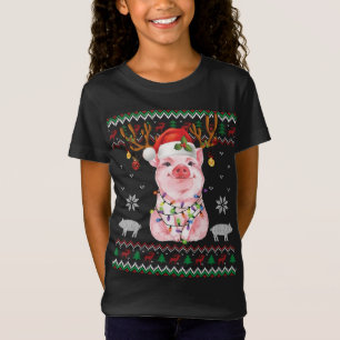 Pig Reindeer Santa Xmas Light Ugly Sweater Christm