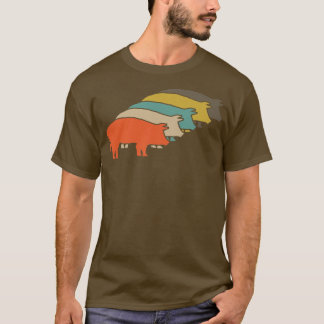 Pig Retro Pig Pigs Farm Premium 4763  T-Shirt