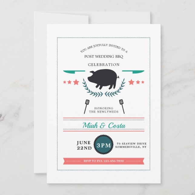 Pig Roast BBQ Invitation (Front)