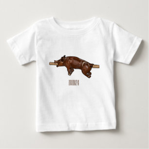 Pig roast / hog roast cartoon illustration baby T-Shirt