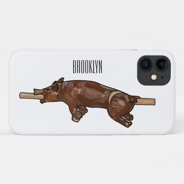 Pig roast / hog roast cartoon illustration Case-Mate iPhone case (Back (Horizontal))