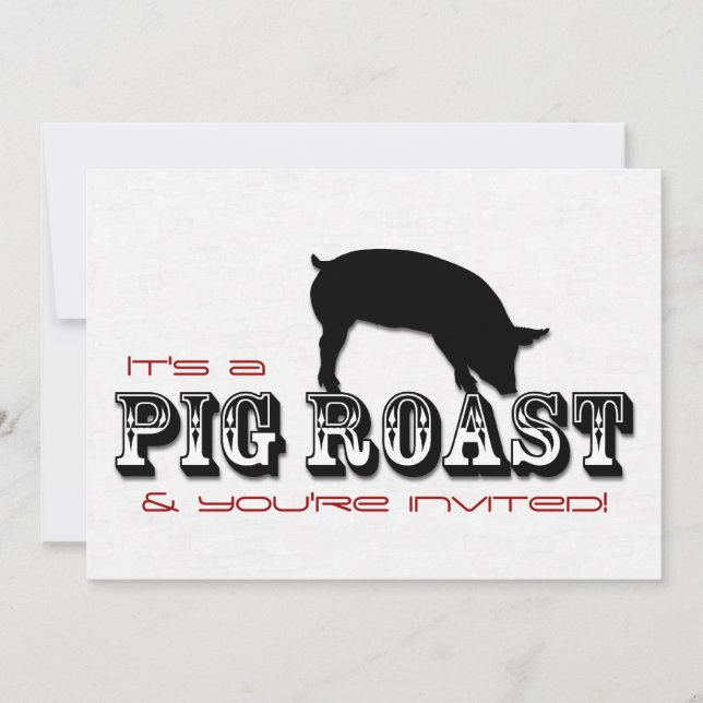 Pig Roast Party Invitation (Front)