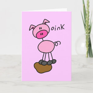 Pig Says Oink T-shirts and Gifts Card
