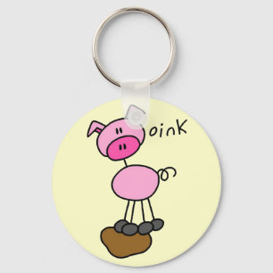 Pig Says Oink T-shirts and Gifts Key Ring