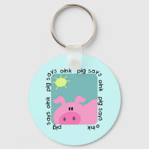 Pig Says Oink Tshirts and Gifts Key Ring