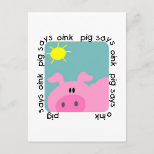 Pig Says Oink Tshirts and Gifts Postcard