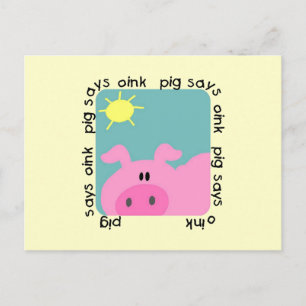 Pig Says Oink Tshirts and Gifts Postcard