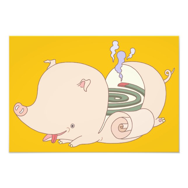 Pig-shaped mosquito coil. photo print (Front)