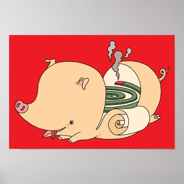 Pig-shaped mosquito coil. poster (Front)