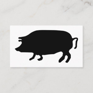 Pig Silhouette Business Card