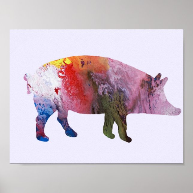 Pig silhouette poster (Front)