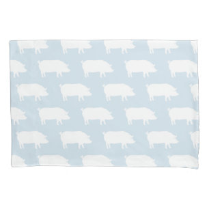 Pig Silhouettes Pattern Pillowcase