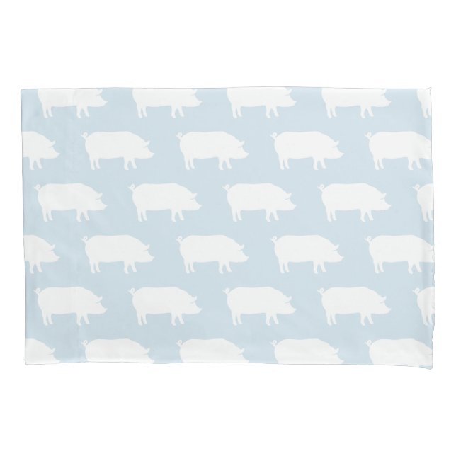 Pig Silhouettes Pattern Pillowcase (Front)