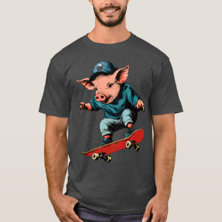 Pig skateboard T-Shirt