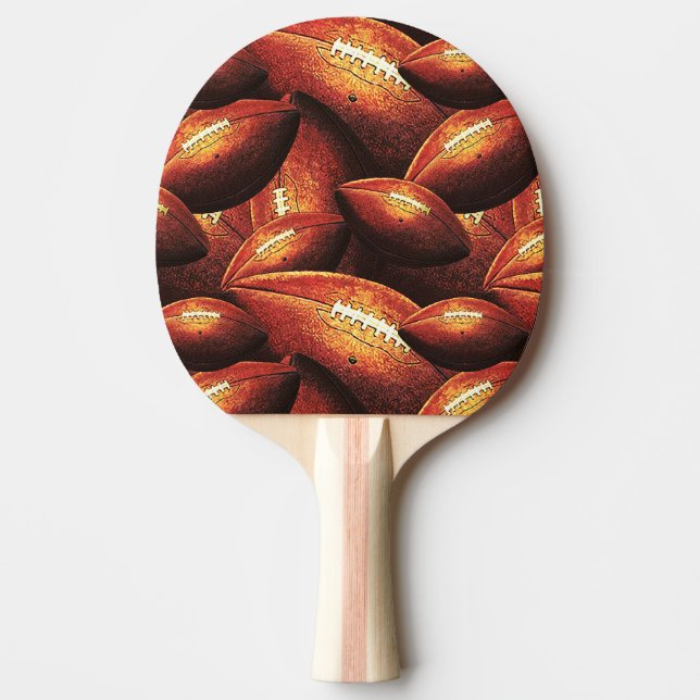 Pig Skins Galore All Over Football Design Ping Pong Paddle (Front)