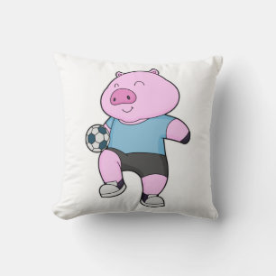 Pig Soccer player Soccer Cushion