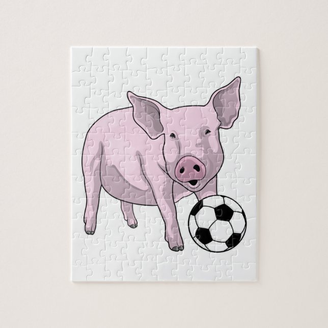 Pig Soccer player Soccer Jigsaw Puzzle (Vertical)