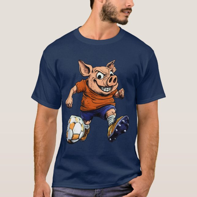 Pig soccer player T-Shirt (Front)