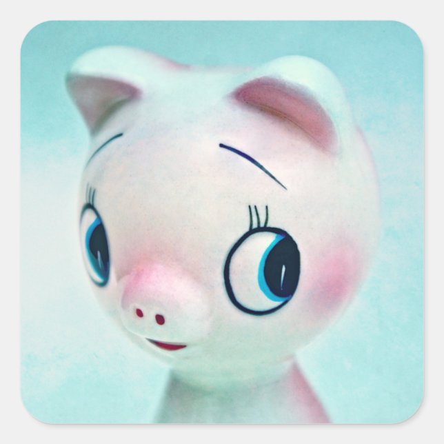 Pig Square Sticker (Front)