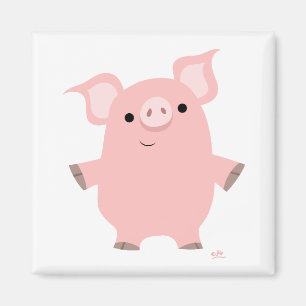 Pig standing up magnet