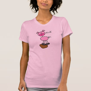 Pig Stick Figure Farm Animal Shirt