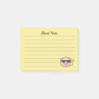 Pig sunglasses post-it notes