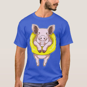 Pig Swimming Lifebuoy T-Shirt