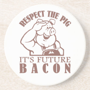 PIG TO BACON custom colour coaster