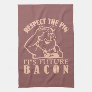 PIG TO BACON custom colour kitchen towel