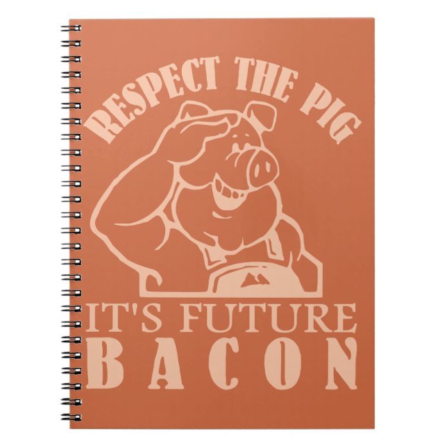 PIG TO BACON custom colour notebook (Front)