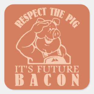 PIG TO BACON custom colour stickers