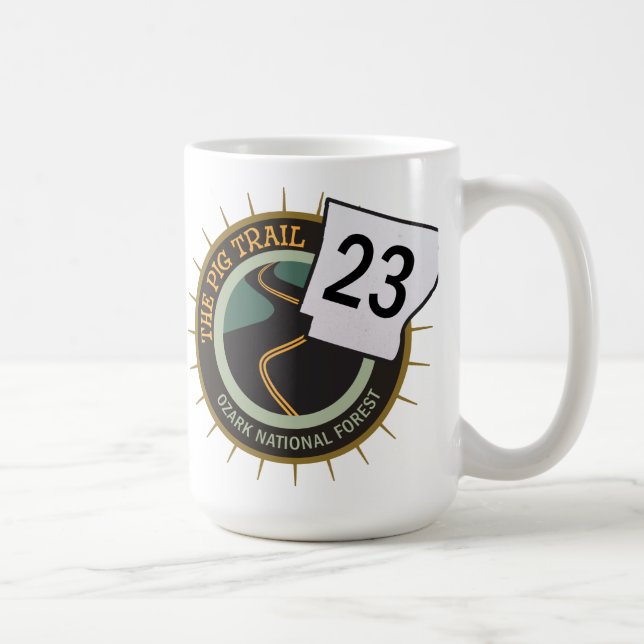 Pig Trail Highway 23 Arkansas Motorcycle Road Coffee Mug (Right)