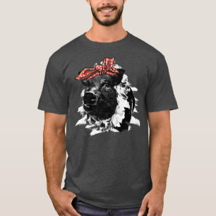 Pig Tshirts For Men Swine Pink Piggy Pork Women Pi