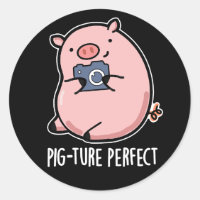 Pig-ture Perfect Funny Photography Pig Pun Dark BG