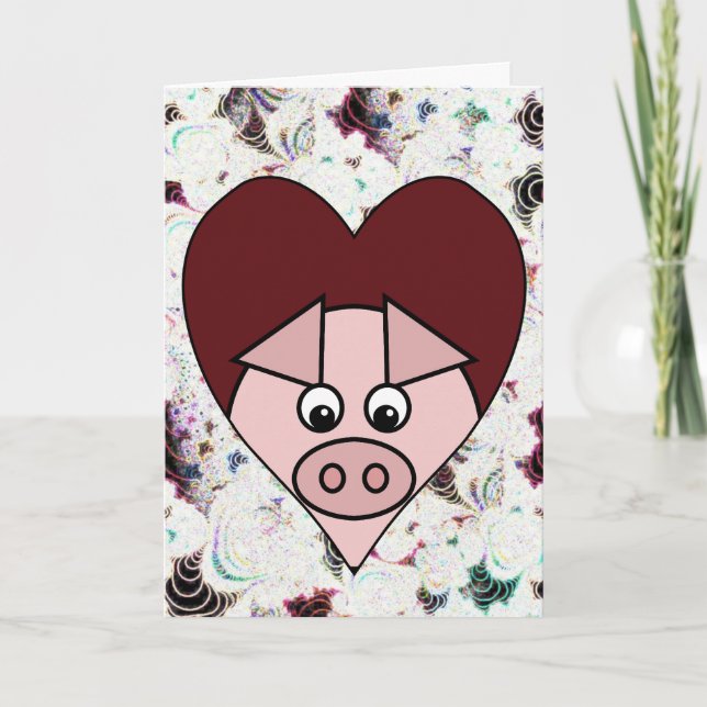 Pig Valentine Card (Front)